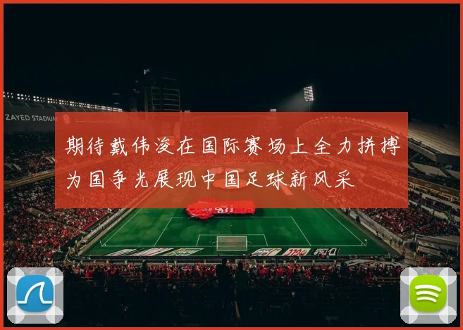 期待戴伟浚在国际赛场上全力拼搏为国争光展现中国足球新风采